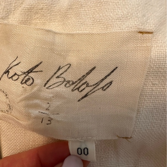 Koto Bofolo Anthropologie Linen Shirt Dress  Size 00 (a4 - Picture 9 of 13